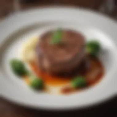 A beautifully plated steak dish ready to enjoy