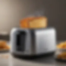 A sleek air fry toaster showcasing its modern design and features