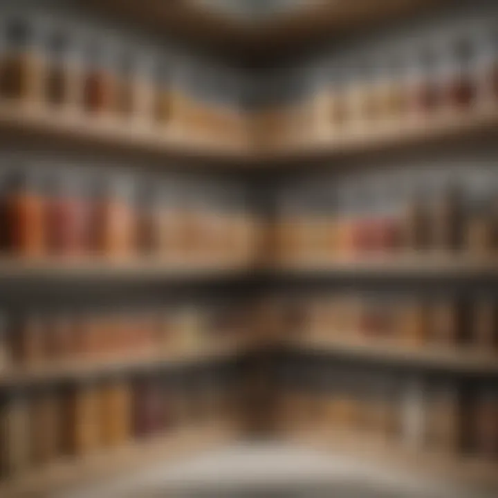 Organized pantry featuring air-tight canisters