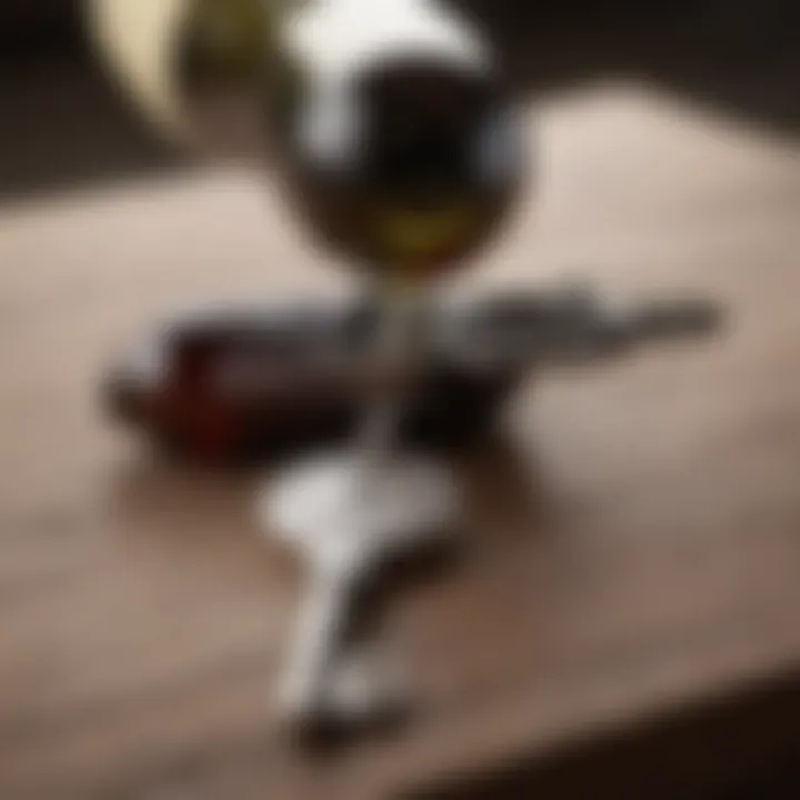 Using a key to open a wine bottle