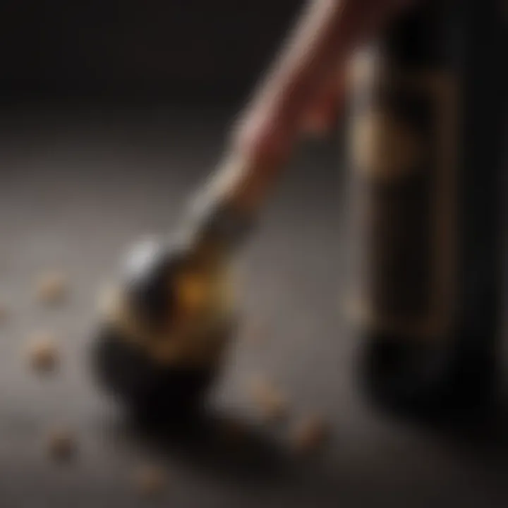 Using a lighter to open a wine bottle