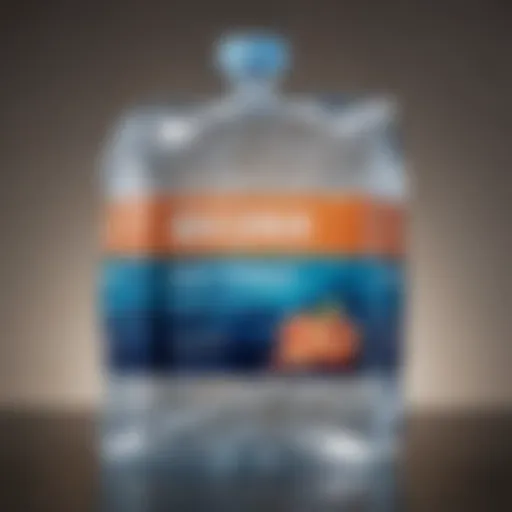 A close-up view of bagged water showcasing its unique packaging.