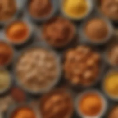 Diverse Variations of Baked Chicken Rubs An assortment of different baked chicken rub variations in small bowls