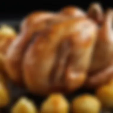 Close-up of a perfectly seasoned chicken ready for baking