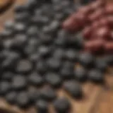 Assortment of BBQ coal starters on a wooden surface