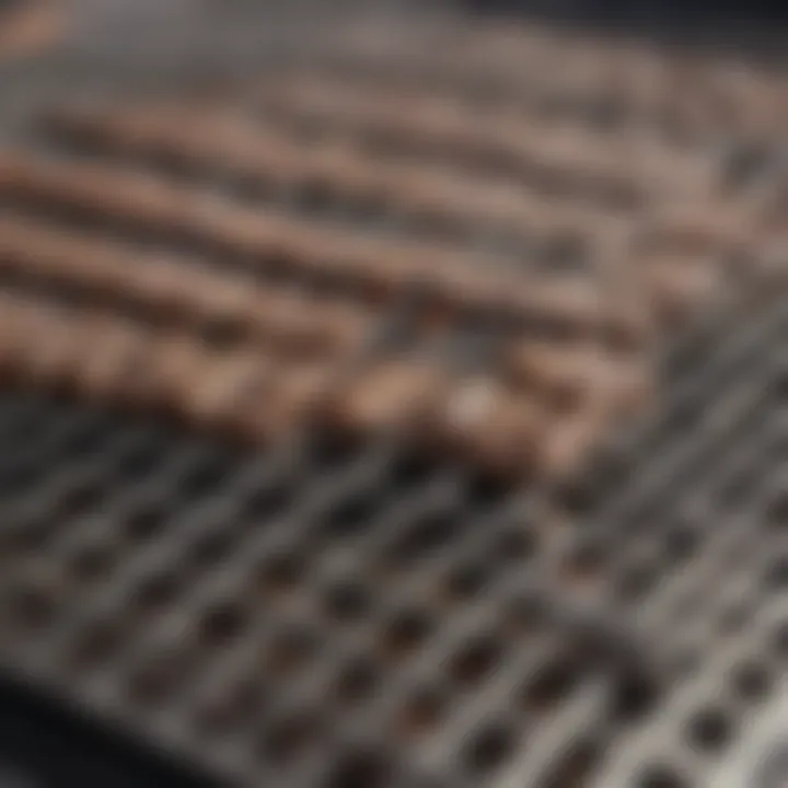 A pristine grill grate showcasing the importance of cleanliness for optimal grilling.