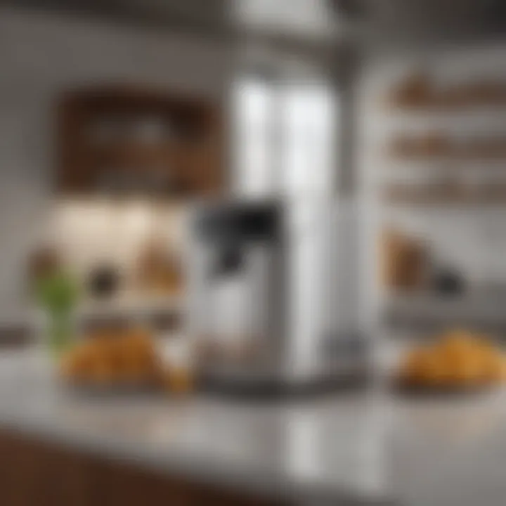 Nugget ice maker in a modern kitchen setting contributing to home aesthetics