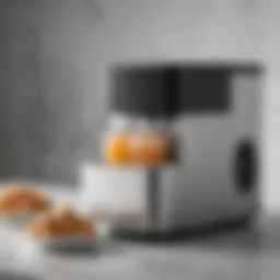 Stylish countertop nugget ice maker showcasing its sleek design