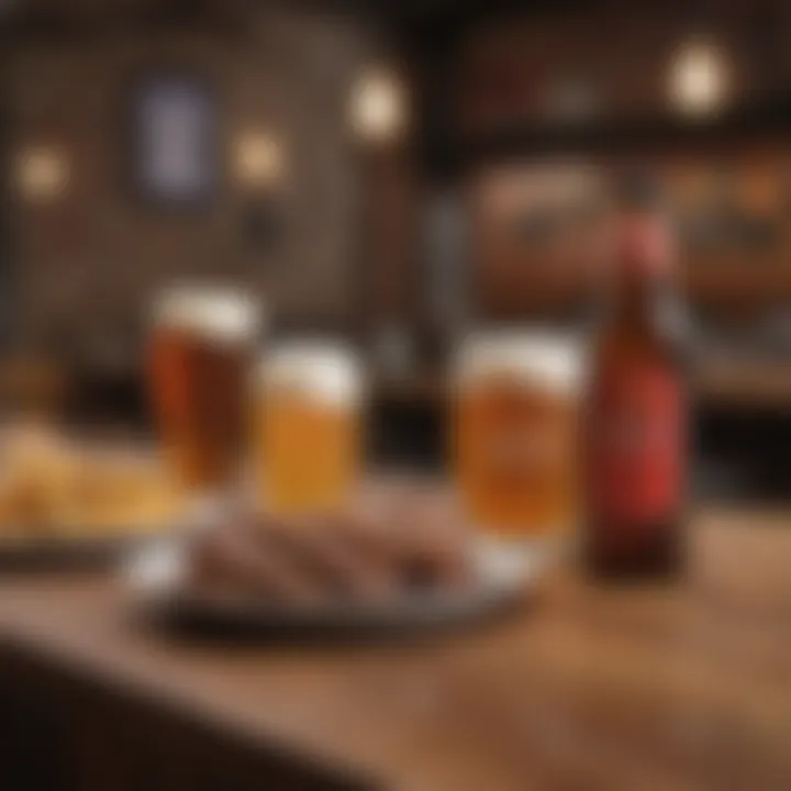 A selection of local craft beers paired with delicious pub fare.