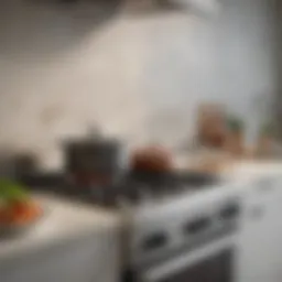 Sleek modern electric stove with digital controls showcased in a contemporary kitchen setting.