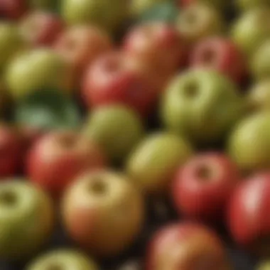 A picturesque display of apples and pears, emphasizing their rich fiber and antioxidant properties.