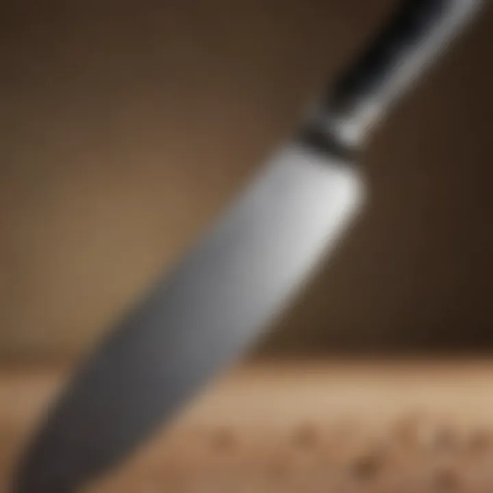 Close-up on knife blade quality