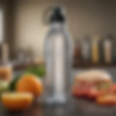 Convenient Portability Sleek, collapsible water bottle for easy transport.