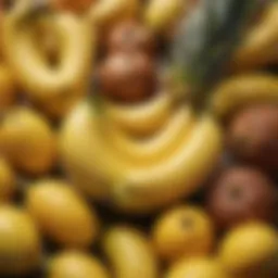A vibrant display of big stuffed bananas filled with various healthy ingredients.