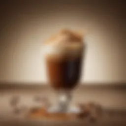Close-up view of Brown Sugar Shaken Espresso showcasing its rich texture.