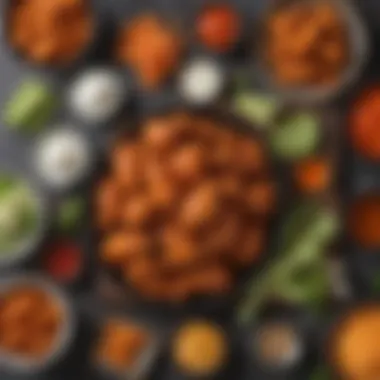Essential Ingredients for Buffalo Wings Ingredients laid out for buffalo wing preparation