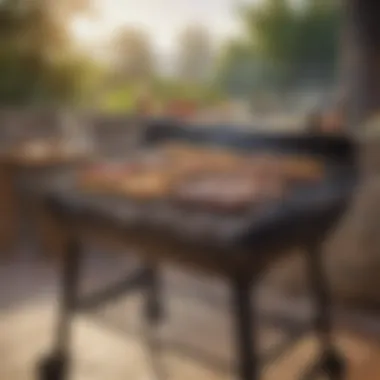 Completed Barbecue Grill Ready for Enjoyment Finished barbecue grill ready for use