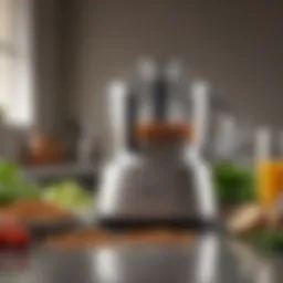 A compact bullet food processor showcasing its sleek design and functionality.