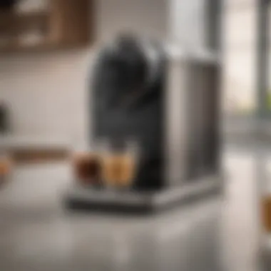 Used Nespresso Machine on Countertop An elegant used Nespresso machine on a kitchen countertop