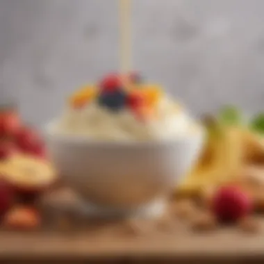 Incorporating Cashew Milk into Meals A bowl of fresh fruits with a splash of cashew milk poured over.