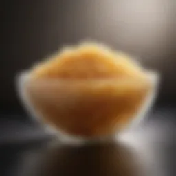 A bowl of cellophane noodles glistening in the light