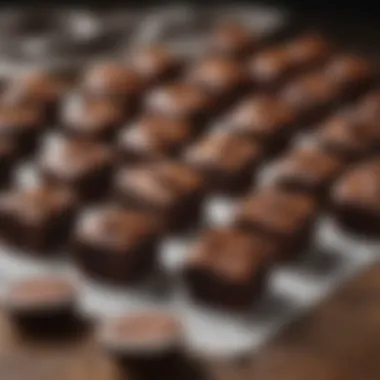 Decadent chocolate brownie bites arranged elegantly