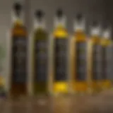 A selection of premium olive oil bottles showcasing diverse brands