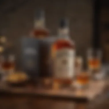 Whiskey Gift Box A tastefully designed whiskey gift box with a selection inside