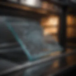 Sparkling clean oven door glass showcasing its clarity and shine.