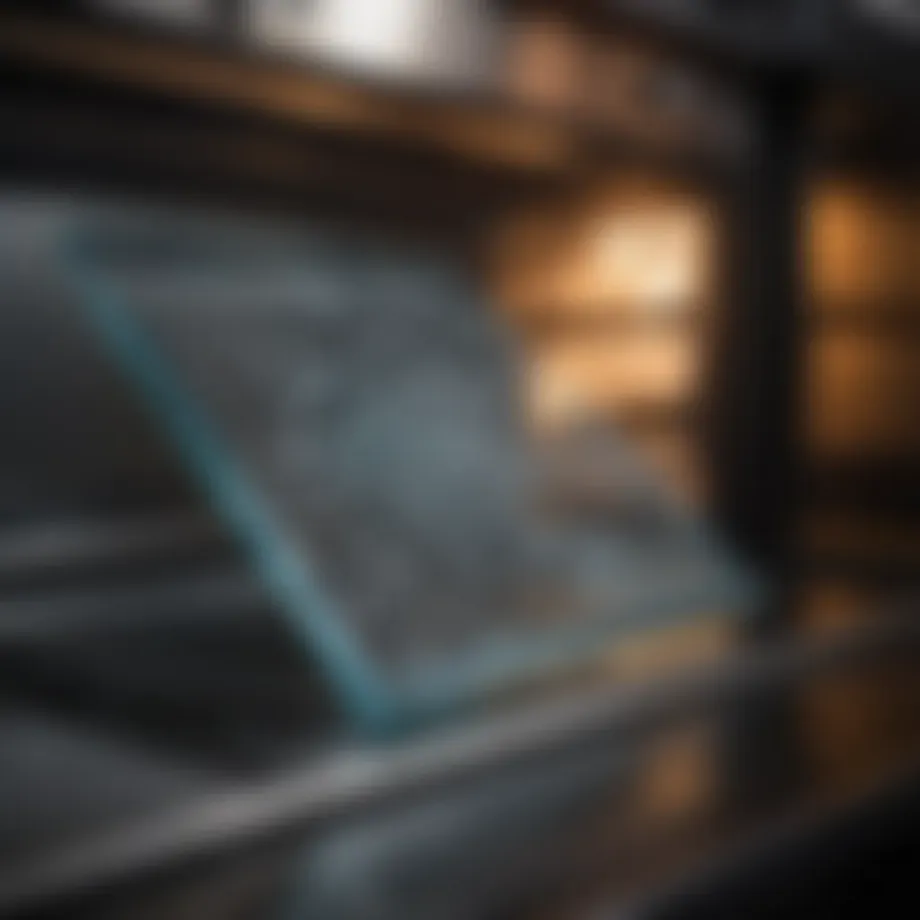Sparkling clean oven door glass showcasing its clarity and shine.
