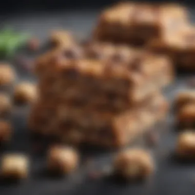 Close-up of keto-friendly energy bars