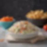 A fresh bowl of coleslaw made with sour cream dressing