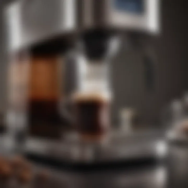 A sleek drip coffee maker showcasing advanced brewing technology.