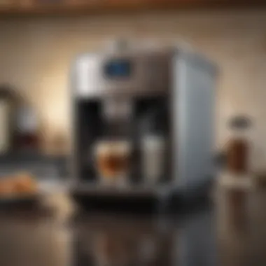 A high-tech single-serve coffee maker with intuitive controls.