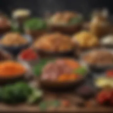 Fresh Ingredients for Wholesome Meals A vibrant array of fresh ingredients showcasing healthy choices