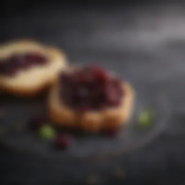 Elegant Toast with Mulberry Jam Elegant spread of mulberry jam on toast