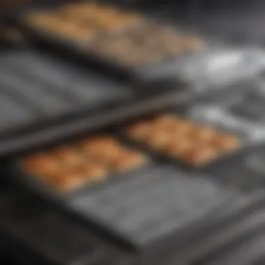 Various types of oven hood filters lined up