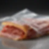 Properly sealed bacon in vacuum packaging