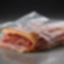 Properly sealed bacon in vacuum packaging