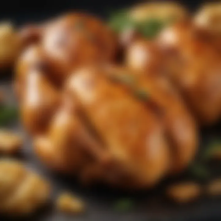 Golden brown chicken pieces ready to serve