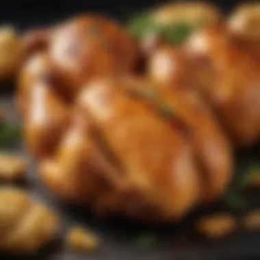Deliciously Golden Brown Chicken Ready to Enjoy Golden brown chicken pieces ready to serve