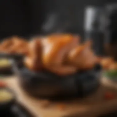 Optimal Settings for Cooking Chicken Air fryer display showcasing cooking time settings