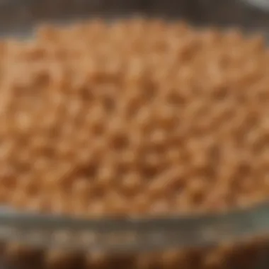 Close-up of chickpeas soaking in water, demonstrating the preparation stage.