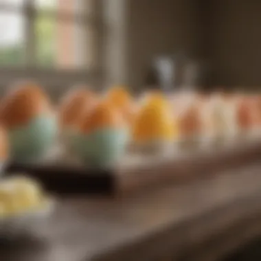 Showcase of Innovative Egg Designs Creative egg designs showcased on a table