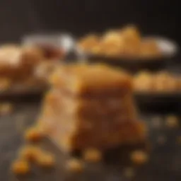 Golden honeycomb toffee with a perfect texture