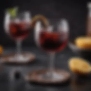 Refreshing Prune Juice Cocktail A refreshing cocktail glass filled with a prune juice blend