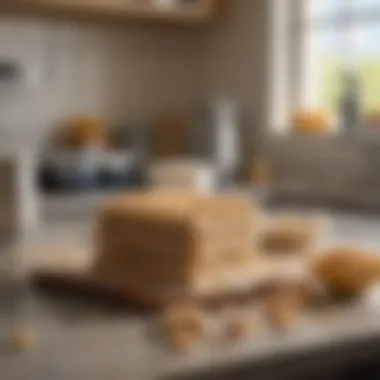 An inviting kitchen scene with essential ingredients for making Rice Krispies Bars