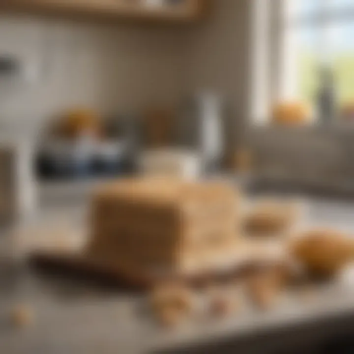 An inviting kitchen scene with essential ingredients for making Rice Krispies Bars