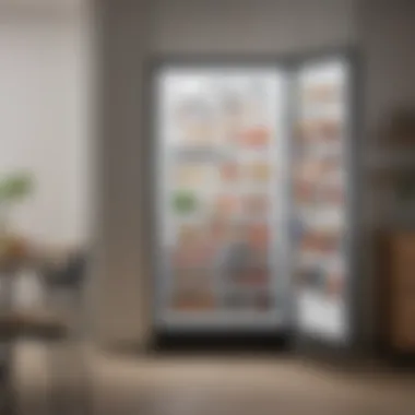 Spacious Interior Layout of a Modern Refrigerator Interior layout of a spacious refrigerator highlighting storage options