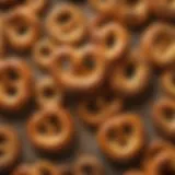 A tantalizing display of freshly baked Costco pretzels, showcasing their golden-brown exterior and tempting texture.